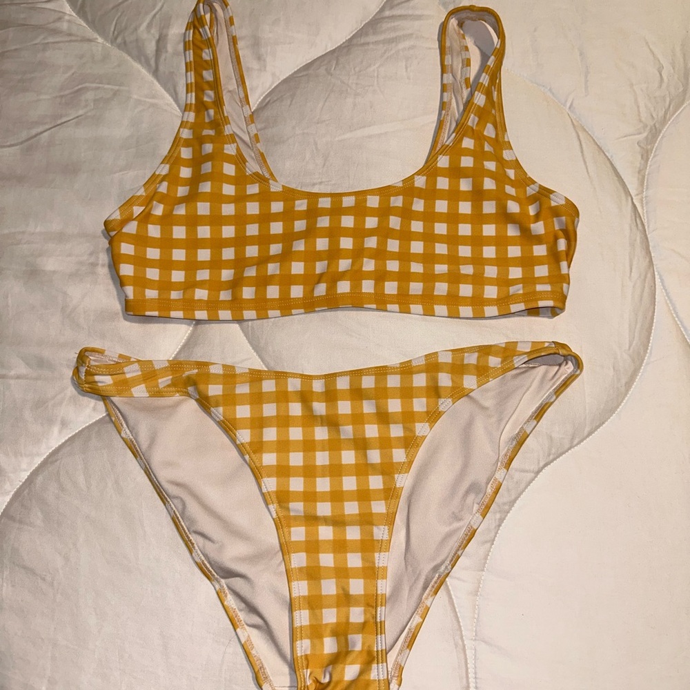Yellow Plaid Bikini